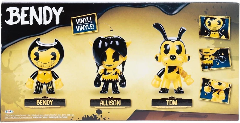 Jakks Pacific Bendy and the Ink Machine 2.5-in Action Figure Set 3-Pack