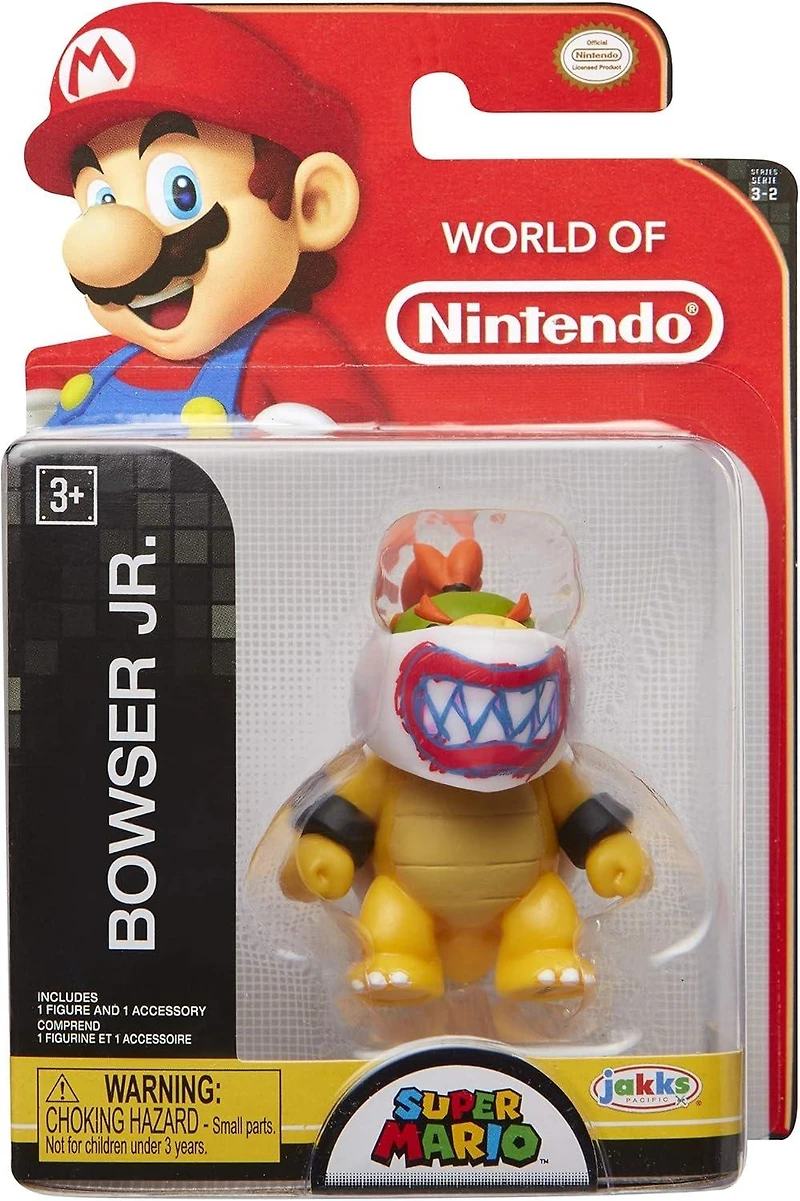 Jakks Pacific Super Mario Bowser Jr. with Mask 2.5-in Action Figure