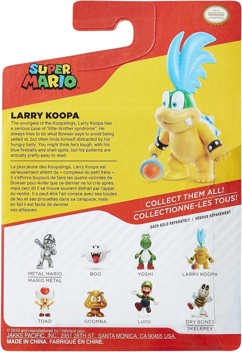 Jakks Pacific Super Mario Larry Koopa 2.5-in Action Figure