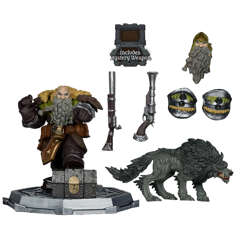 McFarlane Toys World of Warcraft Dwarf Hunter: Beast Master/Marksman 1:12 Scale Figure