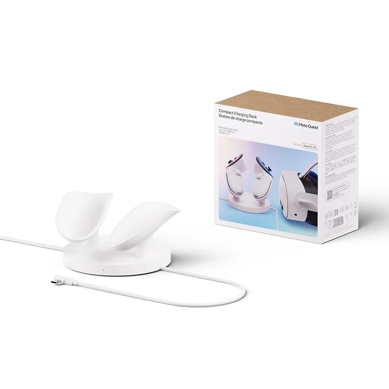 Meta Quest Compact Charging Dock -Works with Meta Quest 3/3S