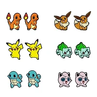 Pokemon Characters Stud Earring Set 6-Pack