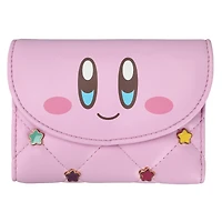 Kirby Big Face Tri-Fold Quilted Snap Wallet