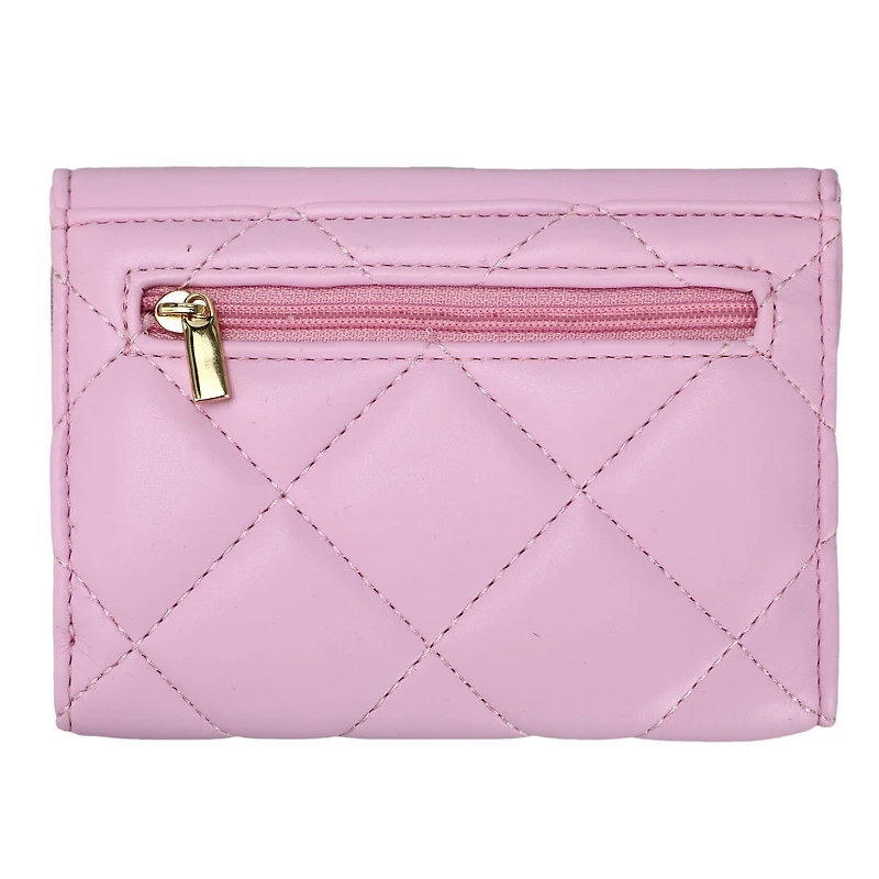 Kirby Big Face Tri-Fold Quilted Snap Wallet