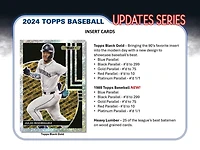 2024 Topps MLB Baseball Updates Value Box