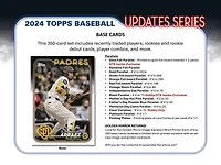 2024 Topps MLB Baseball Update Fat Pack