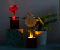 Minecraft Daisy and Poppy 2 Set Flower Pot Mood LED 7-In and 6-In Lights