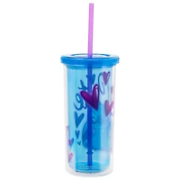 Lilo And Stitch Airbrush 20oz Plastic Tall Cold Cup with Lid And Straw