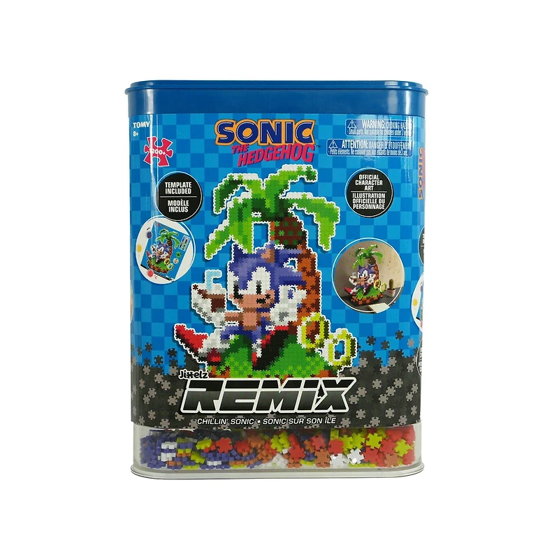 TOMY Jixelz Remix Sonic the Hedgehog - Sonic Island 1250-Piece Puzzle