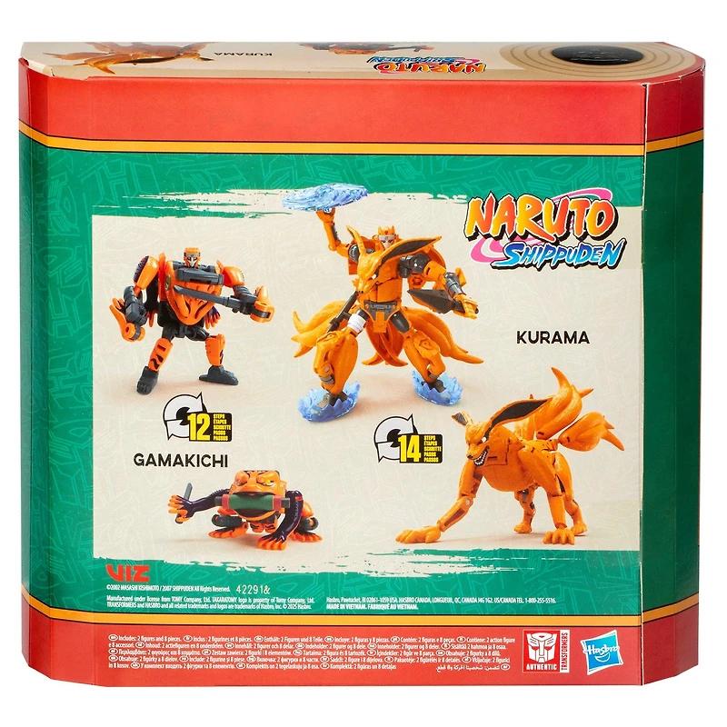 Hasbro Naruto Shippuden X Transformers Collaborative Kurama and Gamakichi Figures 2-Pack
