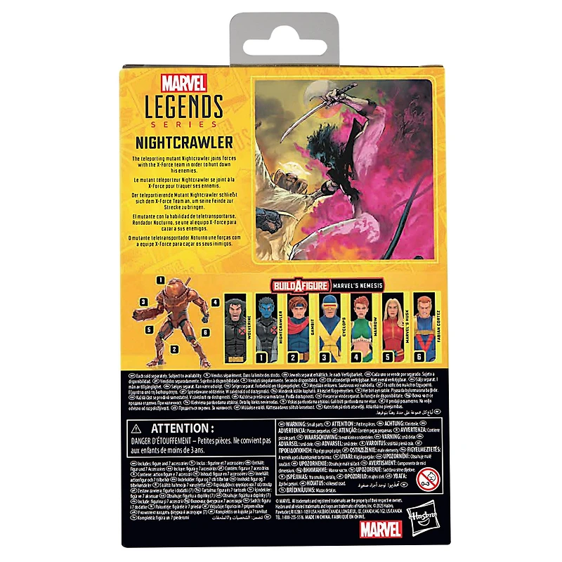 Hasbro Marvel Legends X-Men Nightcrawler 6-in Action Figure (Build-A-Figure Nemesis