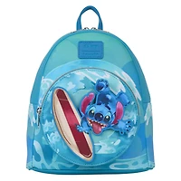 Loungefly Disney Lilo and Stitch Spinning Stitch Surfer Mini Backpack GameStop Exclusive