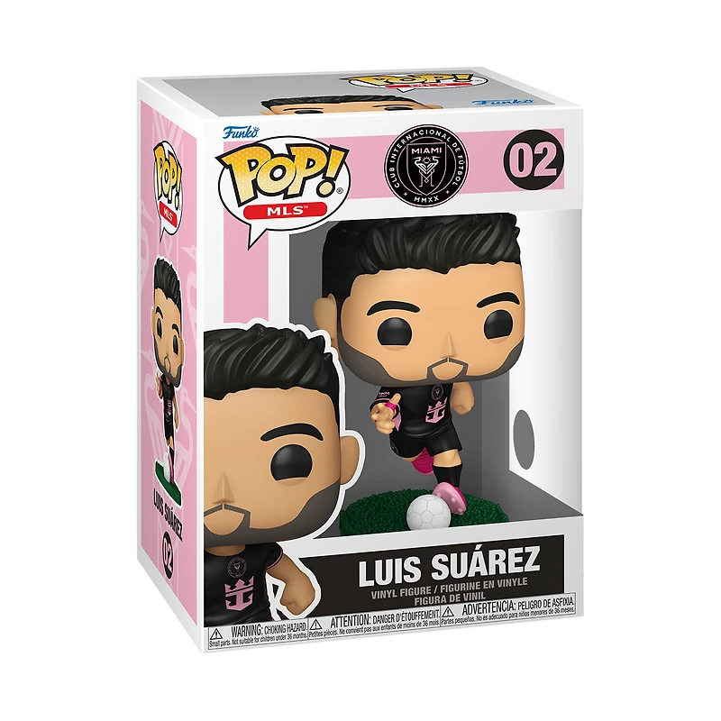 Funko POP! MLS: Inter Miami Sergio Busquets (Away) Luis Suarez 3.9-in Vinyl Figure