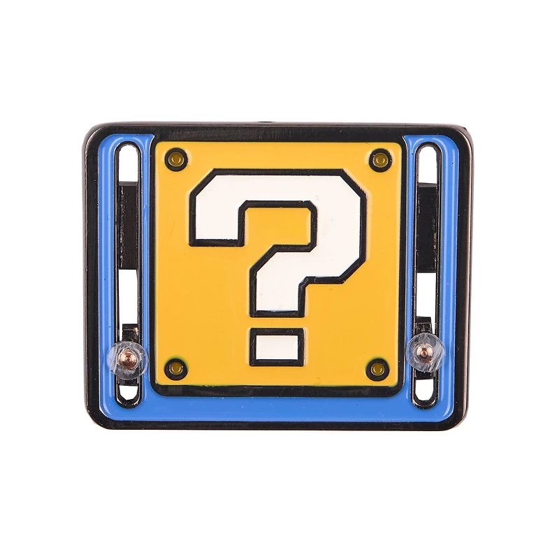 Super Mario Bros. Fire Flower Question Mark Block Sliding Enamel Pin GameStop Exclusive