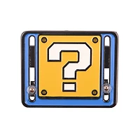 Super Mario Bros. Fire Flower Question Mark Block Sliding Enamel Pin GameStop Exclusive