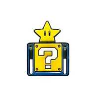 Super Mario Bros. Star Question Mark Block Sliding Enamel Pin GameStop Exclusive