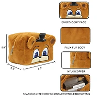 Five Nights at Freddy’s - Freddy Fazbear Faux Fur 4.5-in Cosmetic Bag