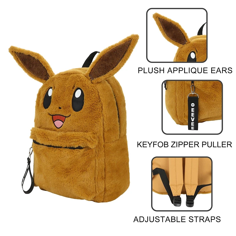 Pokemon Eevee Plush Backpack with Ears