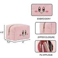 Kirby Pink Plush Cosmetic 4.5-in Toiletry Bag