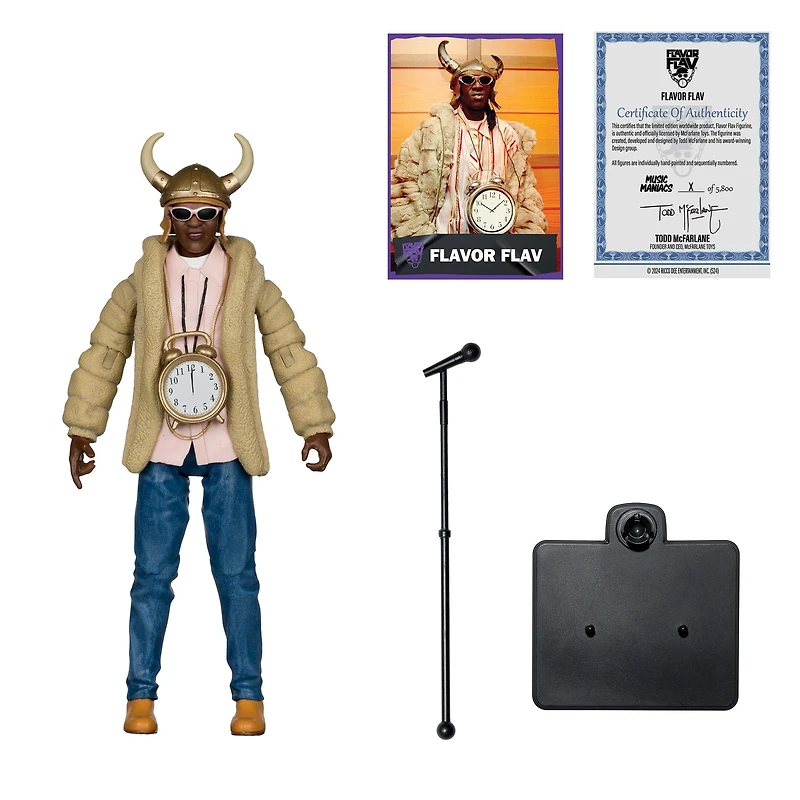 McFarlane Toys Hip Hop Music Maniacs Flavor Flav 6-in Action Figure