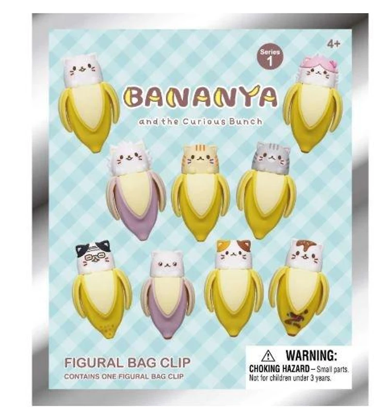 Bananya 3D Foam Bag Clip Blind Bag Series 1 (Styles May Vary