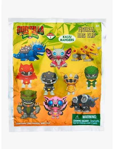 Godzilla x Mighty Morphin Power Rangers Kaiju Rangers Series 1 Blind Bag Figural Bag Clip (Styles May Vary