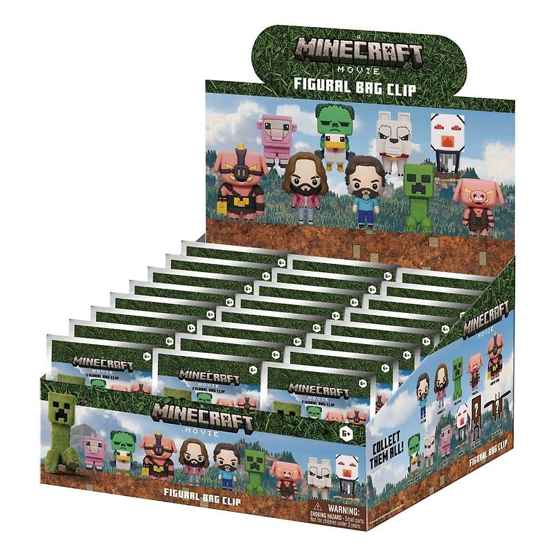 Minecraft 3D Figural Bag Clip Series 1 Mystery Box (Styles May Vary