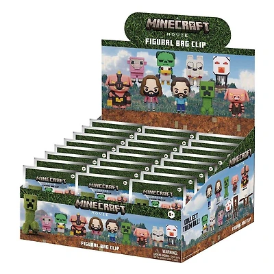 Minecraft 3D Figural Bag Clip Series 1 Mystery Box (Styles May Vary