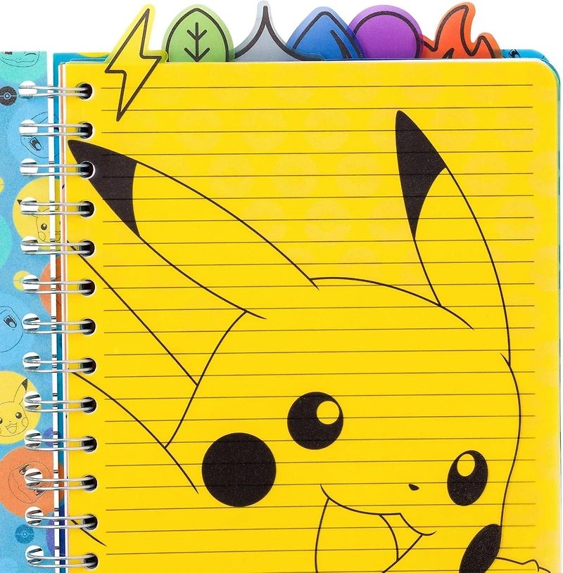 Pokemon Kanto Region Pokemon And Map 6.5 x 8.5-In Tabbed Spiral Journal