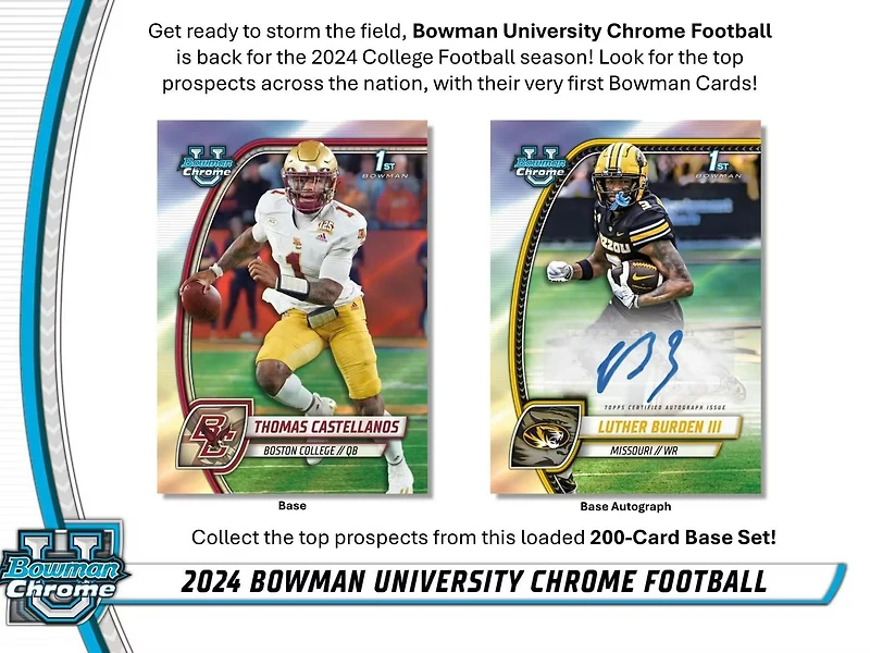 2024 Bowman Chrome University NFL Football Monster Box