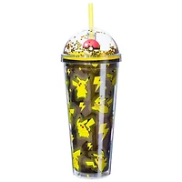 Pokemon Pikachu Lightning Pattern 24oz Dome Top Travel Tumbler