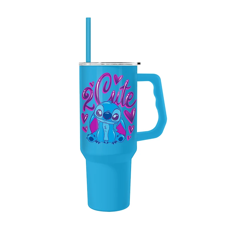 Lilo and Stitch Airbrush 2 Cute 40oz Stainless Steel Tumbler with Handle