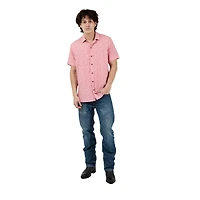 Nintendo Kirby Pink Outline Woven Button-Up Unisex Collared Shirt