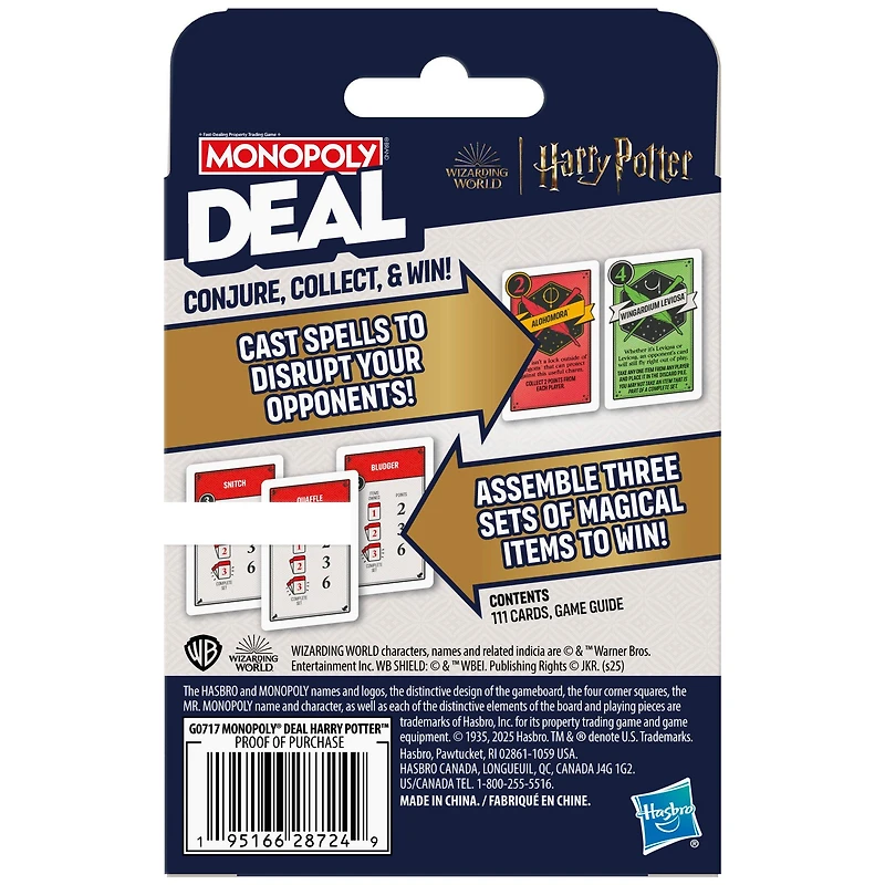 Monopoly Deal: Harry Potter Card Game