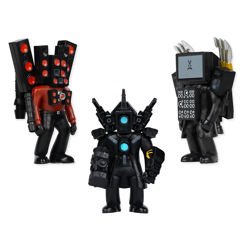 Skibidi Toilet Titan Collection Series One 3-Pack Action Figure Set
