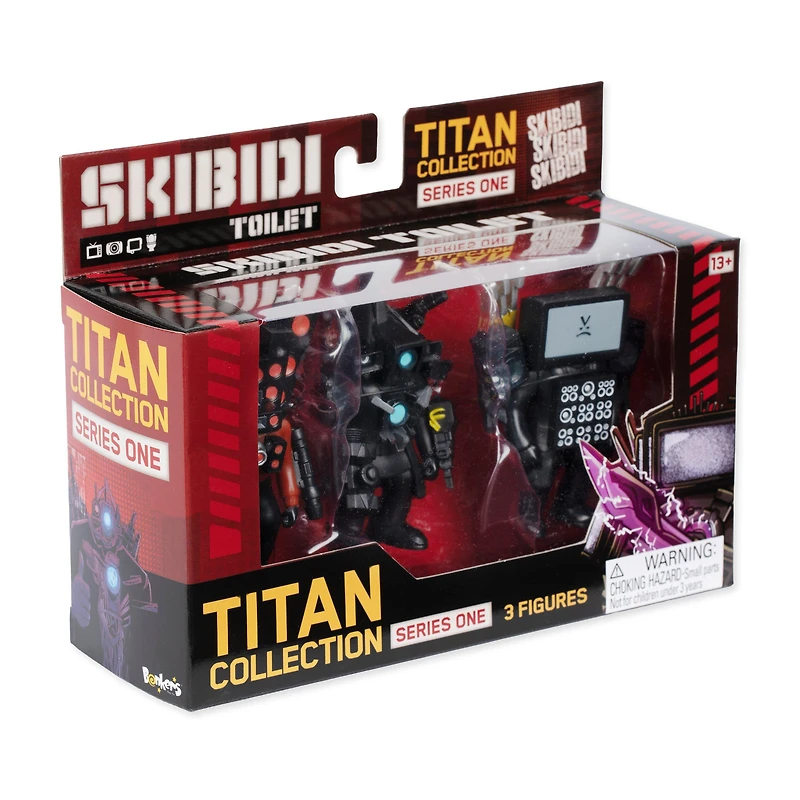 Skibidi Toilet Titan Collection Series One 3-Pack Action Figure Set