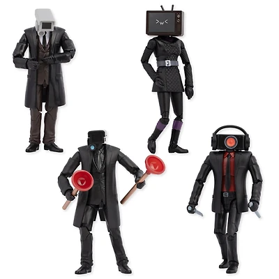 Skibidi Toilet Deluxe 6-in Action Figure Set