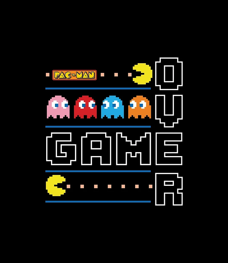 PACMAN Game Over Unisex Short Sleeve Graphic T-Shirt GameStop Exclusive
