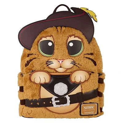Loungefly Shrek Puss In Boots Plush Cosplay Mini Backpack