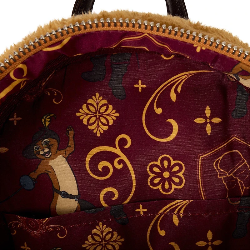 Loungefly Shrek Puss In Boots Plush Cosplay Mini Backpack