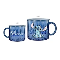 Lilo and Stitch Sketchy Seated Stitch Ohana Script Ceramic Camper 20oz Mug