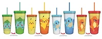 Pokemon Pika and Starters Boxed 4 pack Color Change 24oz Plastic Tumbler