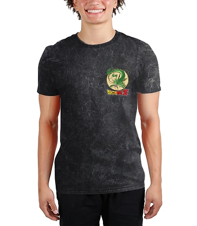 Dragon Ball Z Two Sided Graphic Mineral WaSsh Unisex Short Sleeve T-Shirt