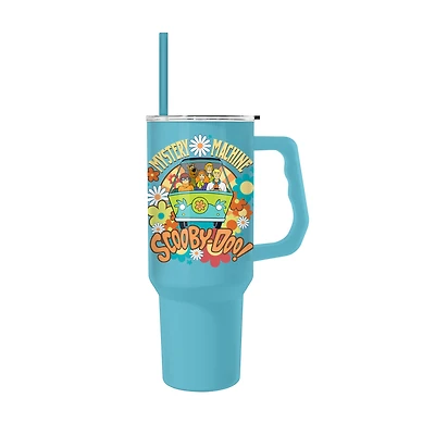 Scooby Doo Group Mystery Machine Flowers 40oz Stainless Steel Tumbler