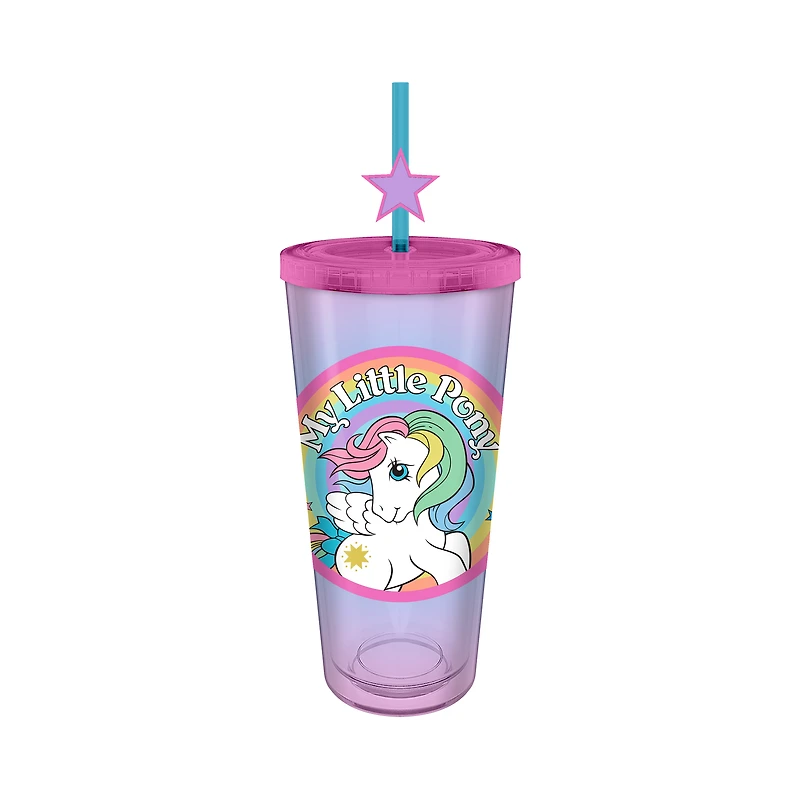 My Little Pony Rainbow Circle Badge 24oz Plastic Cold Cup