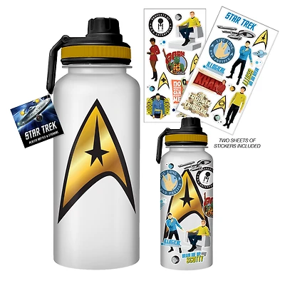 Star Trek Delta Logo And Icons 32oz Twist Spout Plastic Water Bottle