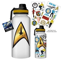 Star Trek Delta Logo And Icons 32oz Twist Spout Plastic Water Bottle