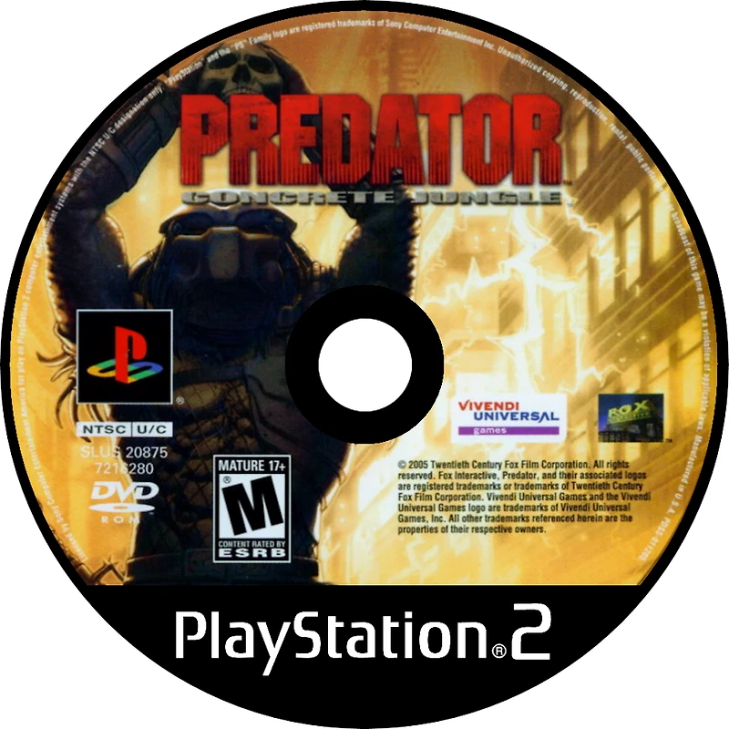 Predator Concrete Jungle - PlayStation 2