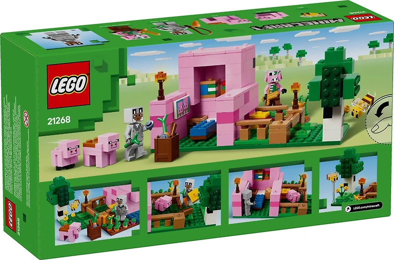 LEGO Minecraft The Baby Pig House Building Playset 21268