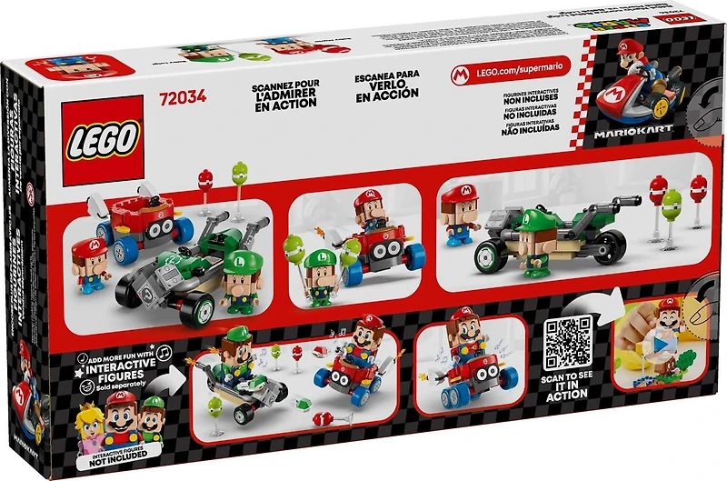 LEGO Super Mario Kart Baby Mario vs. Baby Luigi Building Toy 72034